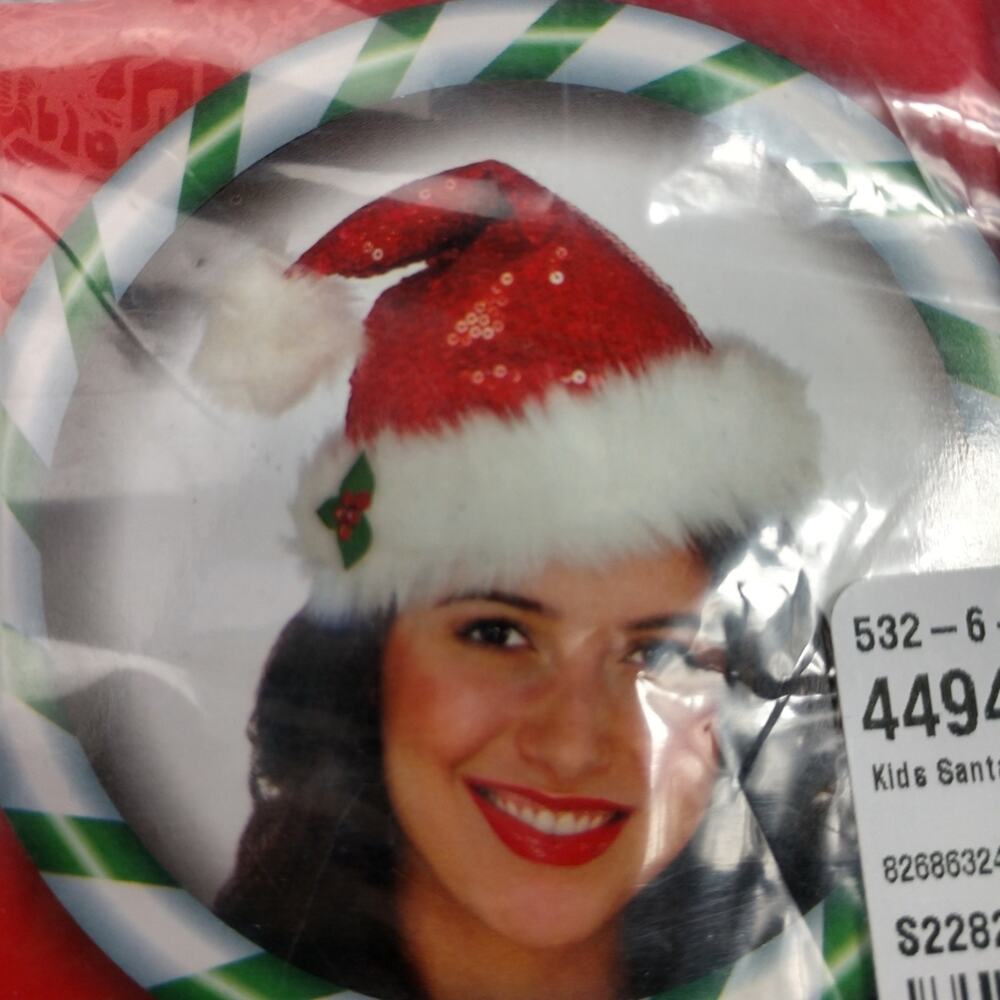 NWT Girls Deluxe Sequin Santa Hat